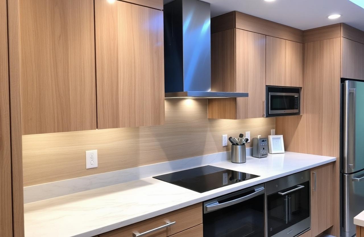Modern wood cabinets